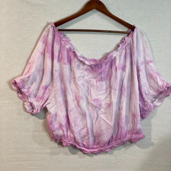 Relaxx Shirt Women’s Plus Size 3XL Purple  Embroidered Top 100% Rayon - Picture 2 of 10